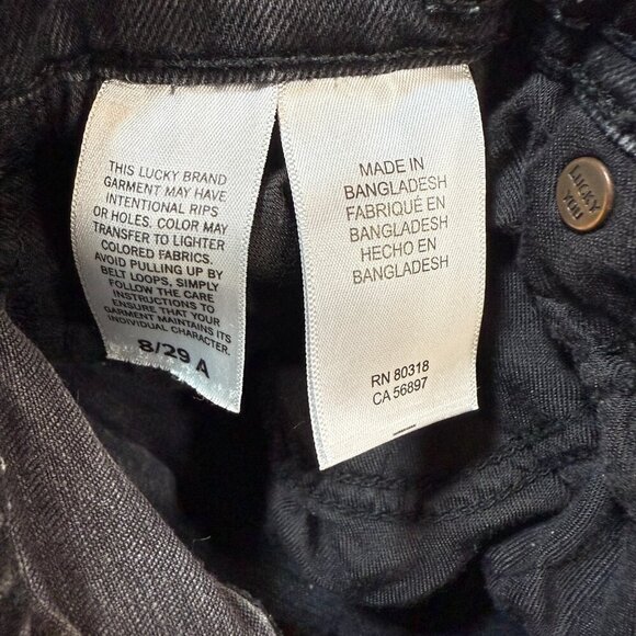 Lucky Brand Ankle Jeans Women's 8 X 29 Gray Denim Stretch Mid Rise Frayed Hem - Picture 6 of 8